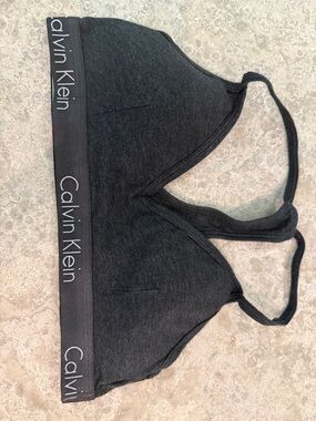 Calvin Klein Charcoal Logo Comfort Bralette